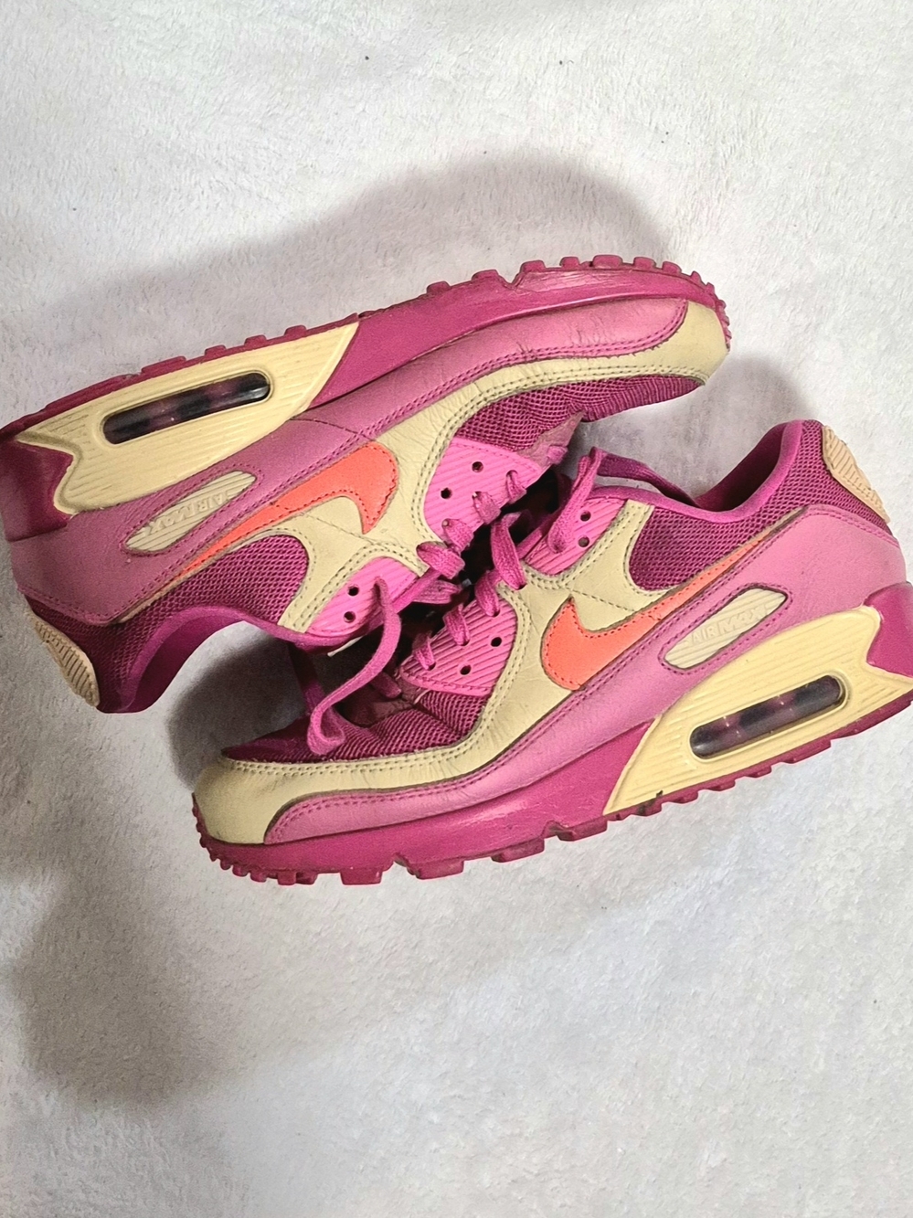 Nike Air Max 90 Pink & Tan Women's Sneakers